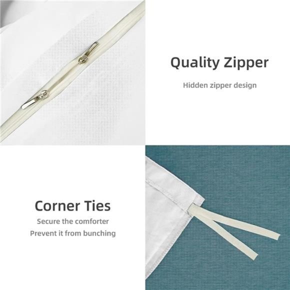 Duvet Covers Queen Size - Ultra Soft and Breathable Bedding Comforter Cover Set - Picture 2 of 6